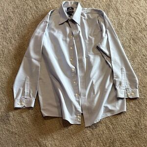 Stafford Light blue Wrinkle-Free Oxford Shirt